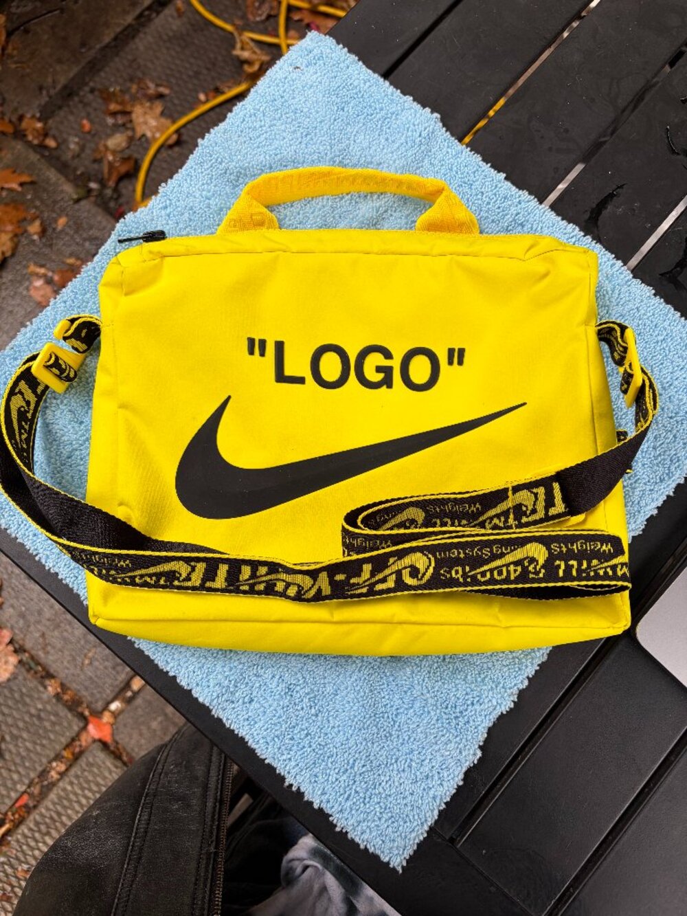 Nike x Off-White Opti Yellow Utility Crossbody Bag BV8054-731